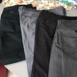 4 pairs dress pants sz 36x32